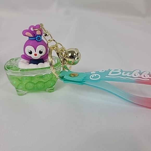 SANRIO 5 Keyring Glitter Bubble Bath Kuromi Hello Kitty My Melody Cinnamoroll - Picture 9 of 10